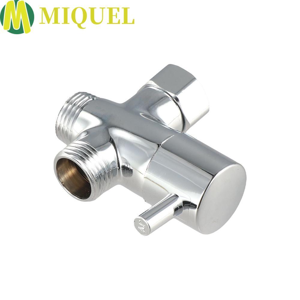 MIQUELZA 3 Way Switch Faucet Valve, G1/2 T-adapter 3 Way Shower Head Diverter Valve, Shower Faucet C