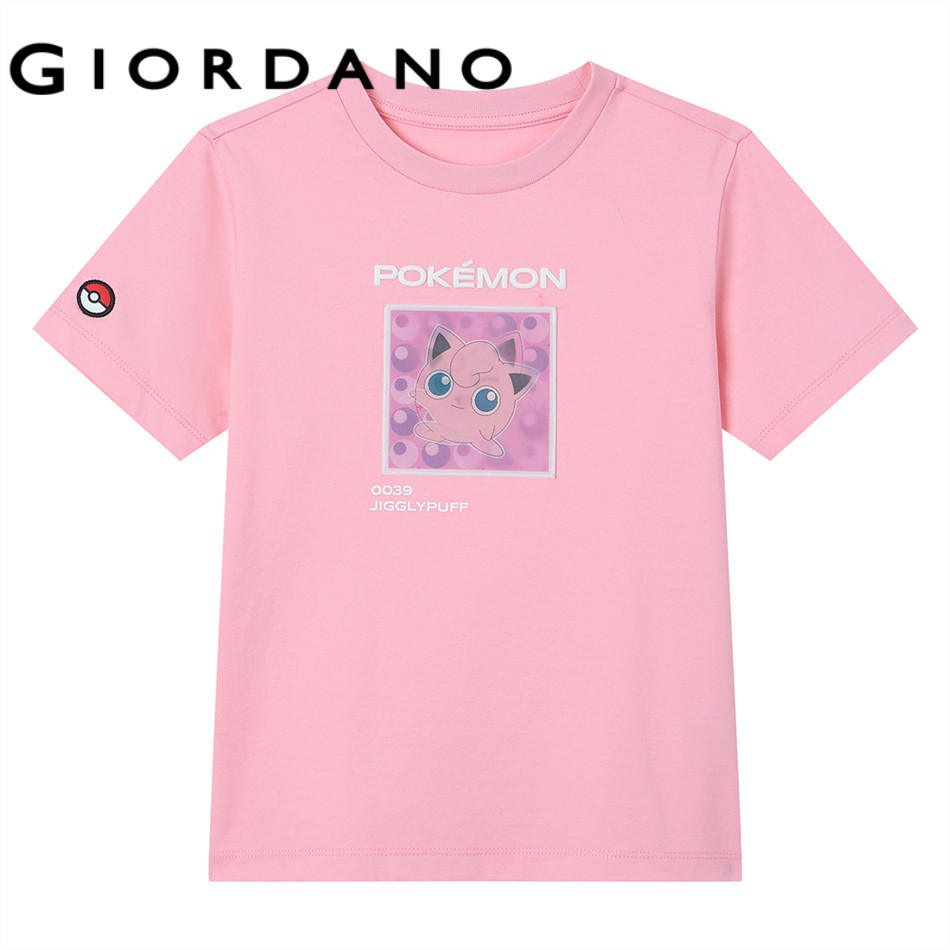 GIORDANO تيشيرت أطفال سورونا مطبوع Pokémon — صورة 4