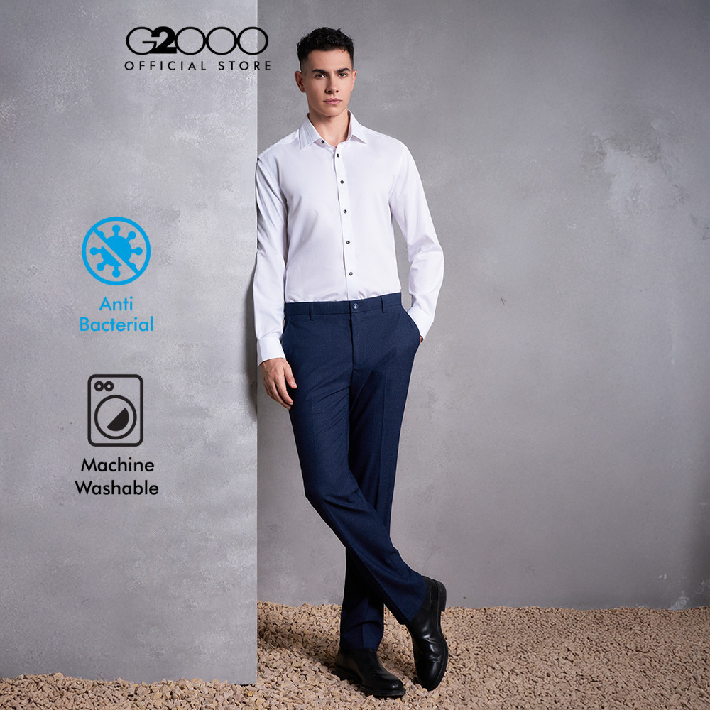 G2000 กางเกงสูทสำหรับผู้ชาย Tailored Fit รุ่น 5615347673 สีกรมท่า