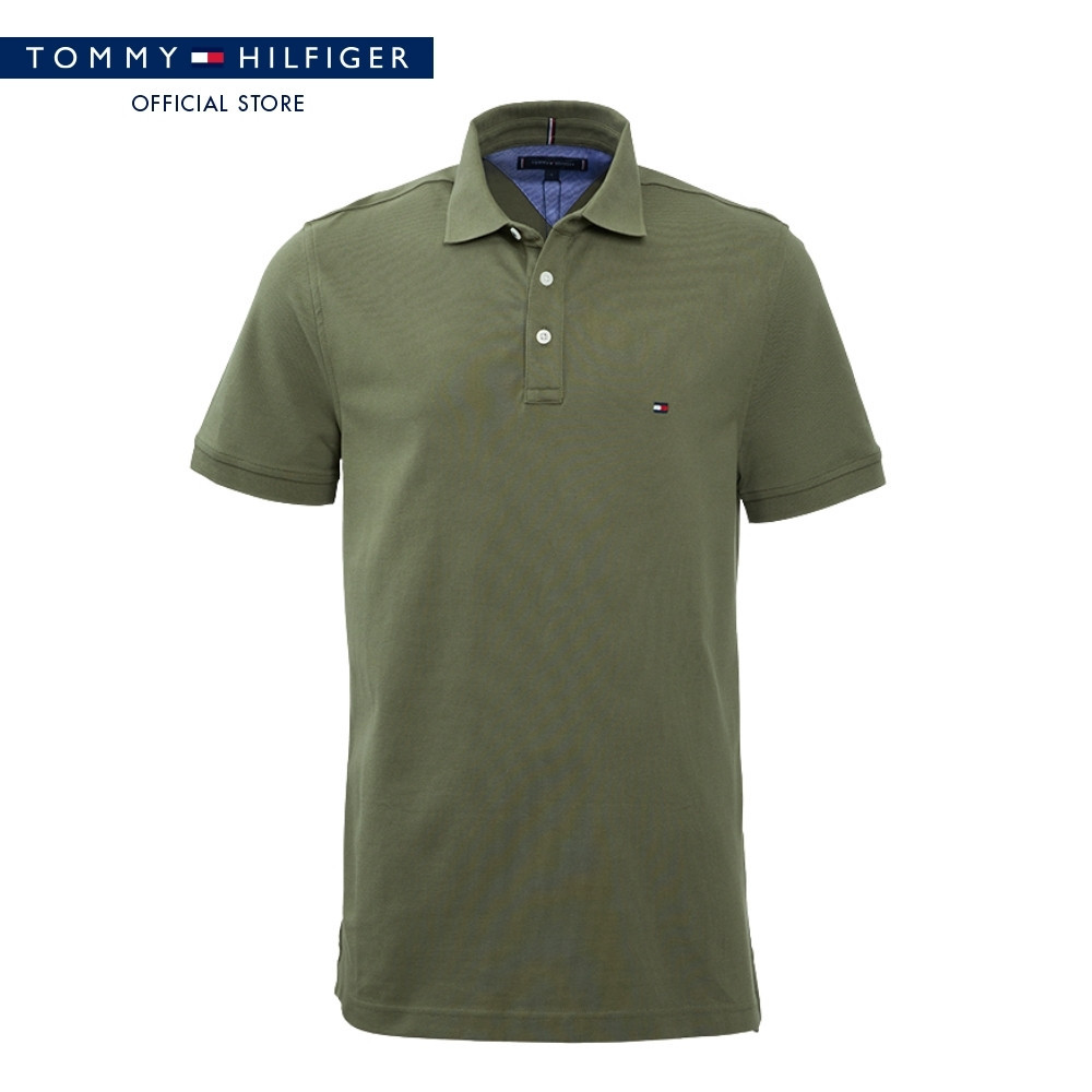 Tommy Hilfiger เสื้อโปโล ผู้ชาย รุ่น XM0XM06730 PLI - สีเขียว