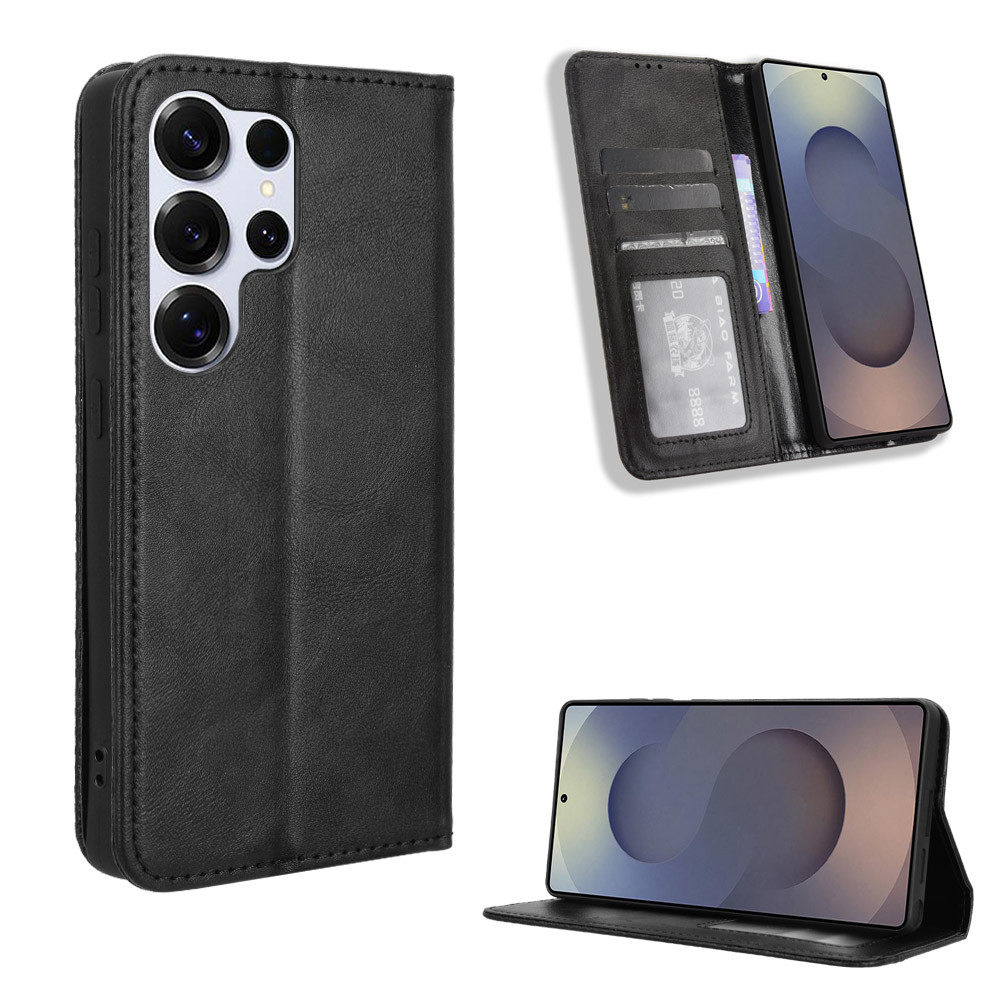 สําหรับ Samsung Galaxy S27 Plus Ultra 5G Luxury Flip PU กระเป๋าสตางค์หนังการดูดซับแม่เหล็กสําหรับ Sa