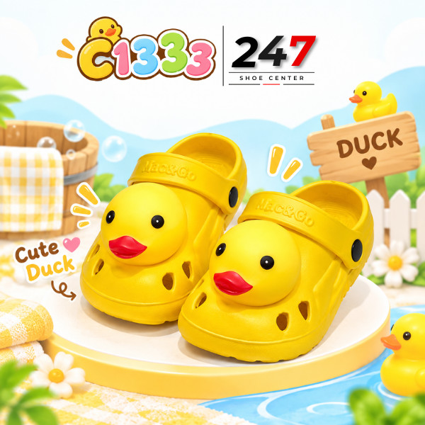 ส่งตรงโรงงาน รองเท้าหัวโตเป็ด Size18-29 *3คู่ได้ราคาส่ง (หัวเป็ดบีบได้ นุ่ม เบา สบาย)