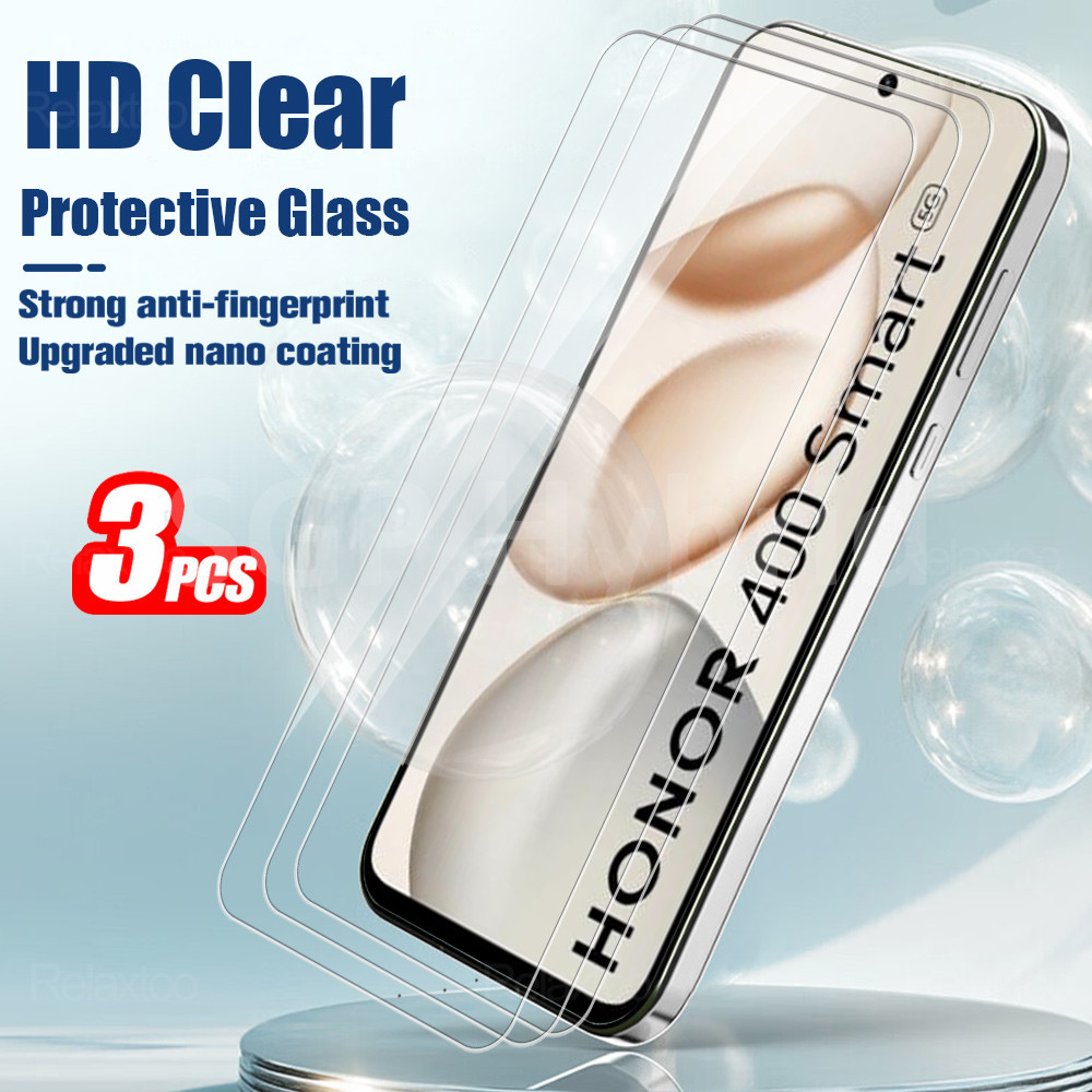 3PCS ด้านหน้ากระจกสําหรับ Honor 400 สมาร์ท 5G 400Smart 4G Global Screen Protector ฟิล์มนิรภัย Honor 