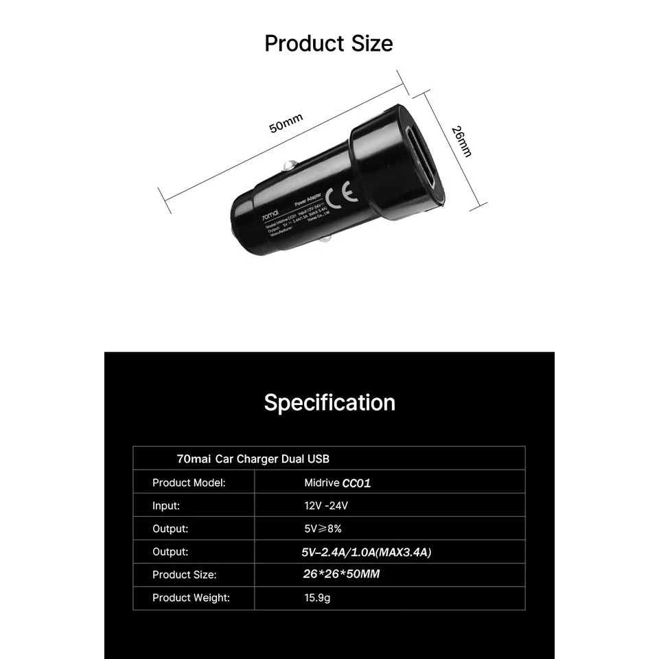 70 Mai A200 สายชาร์จสําหรับ 70Mai 4K A800S 70Mai A500S 70Mai 1S D06 D07 D10 M300 70Mai สาย Micro USB สําหรับรถยนต์ DVR thumbnail 10
