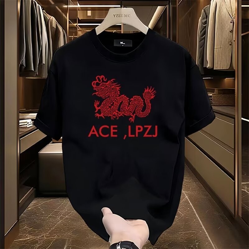 2025 NEW 2025P13, Item No. S669 Combed Cotton 180g Black White S-5XL Size new23 JL5J