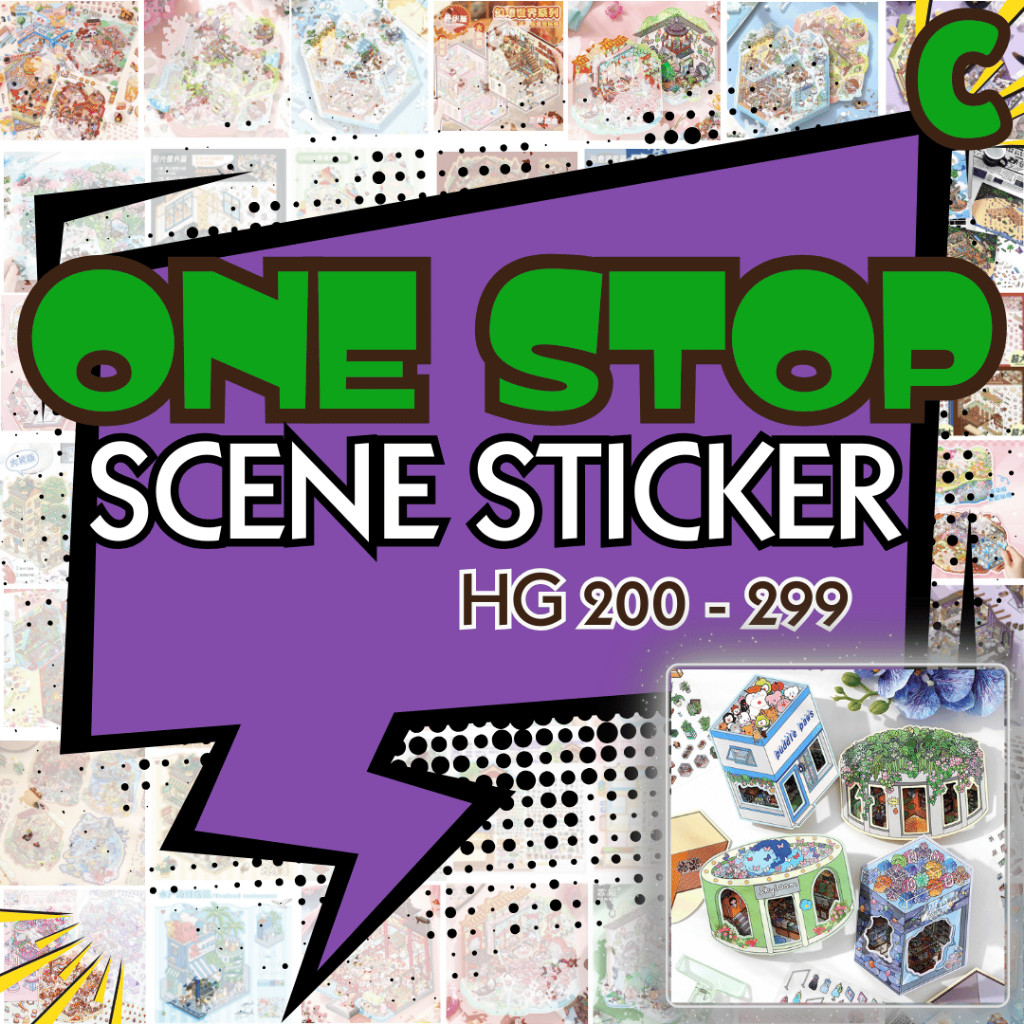 [KW] Kolesi Sticker Landskap C 3D Scene Sticker สําหรับสมุดภาพ วารสาร ของเล่นและคริสต์มาสที่สร้างสรร