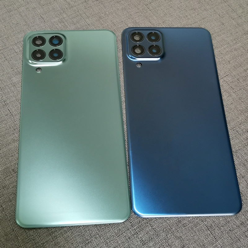 เปลี่ยนชิ้นส่วนบุรุษสําหรับ Samsung Galaxy M33 336 M336B SM-M336B ฝาหลังแบตเตอรี่ฝาครอบด้านหลังพร้อม