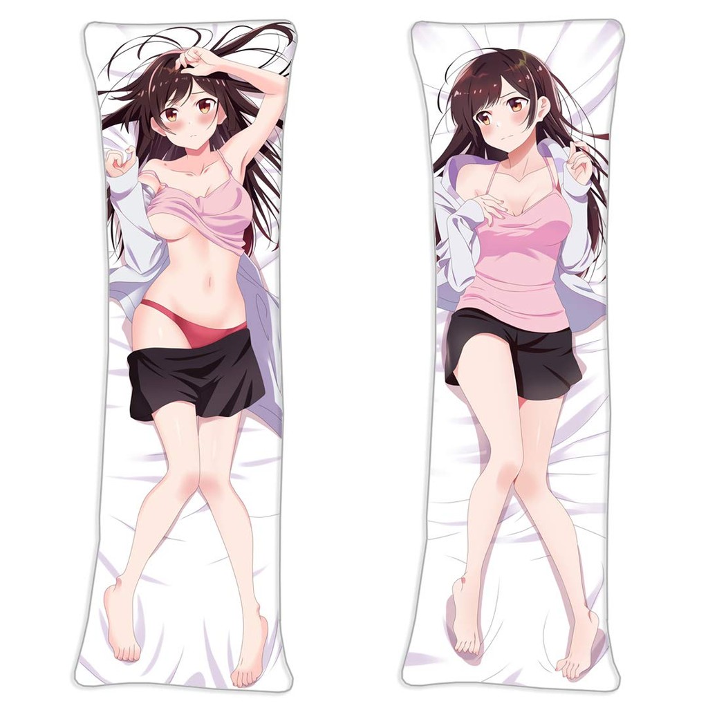 Animation Dakimakura Cover Rent-A-Girlfriend Mizuhara Chizuru Ichinose Chizuru 150x50cm Smooth Knit