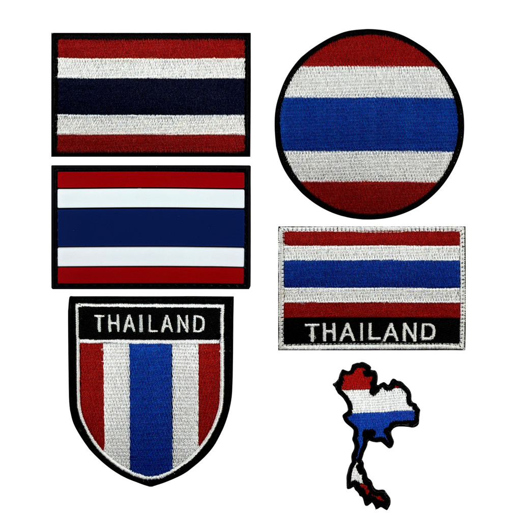 [แพทช์ Velcro ที่กําหนดเอง]HK ธงชาติธงชาติธงชาติไทยเย็บปักถักร้อย/PVC 3D Velcro Patch /ป้าย/ปลอกแขน/