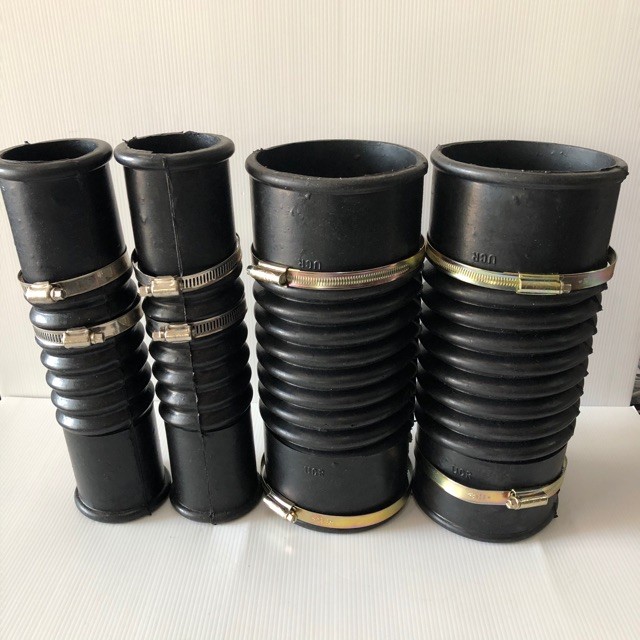 ยางกันทรุด ท่อflex รุ่นหนาเกรดA 2นิ้ว, 3นิ้ว, 4นิ้ว ยาว11นิ้ว แถมเหล็กรัด2อัน ท่อยางย่น ท่อยางดำ ท่อ