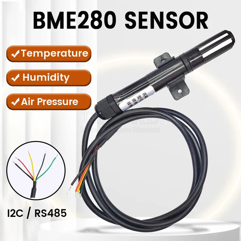BME280 ความแม่นยําสูงอุณหภูมิและความชื้น Sensor Probe สาย 1M 2M 3M 5M เซ็นเซอร์ดิจิตอล I2C หรือ RS48