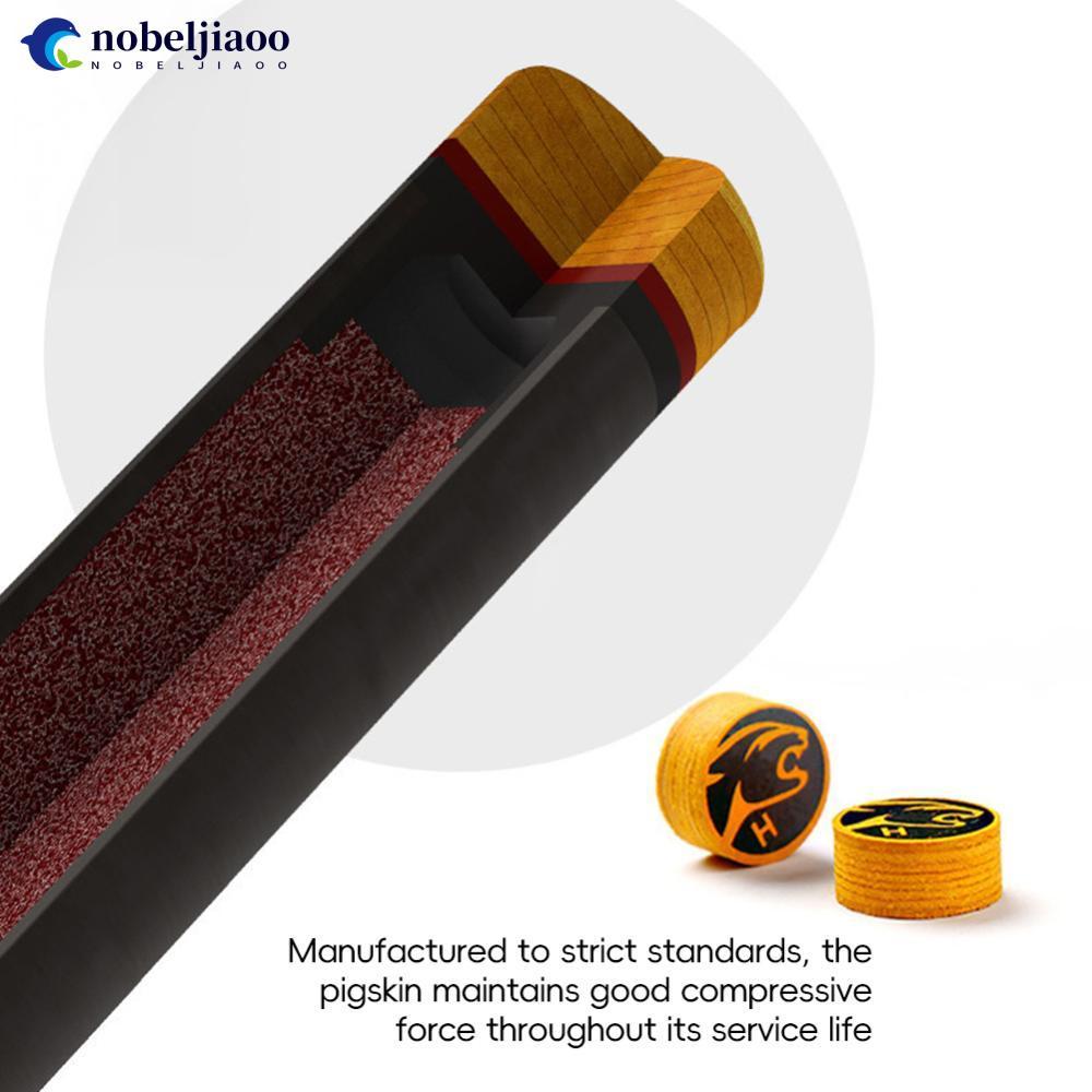 NOBELJIAOO 2 ชิ้น/กล่อง 14 มม.S/M/H Multi-Layer บิลเลียด Cue Tip Nine-Ball Cue Tip อุปกรณ์บิลเลียด L