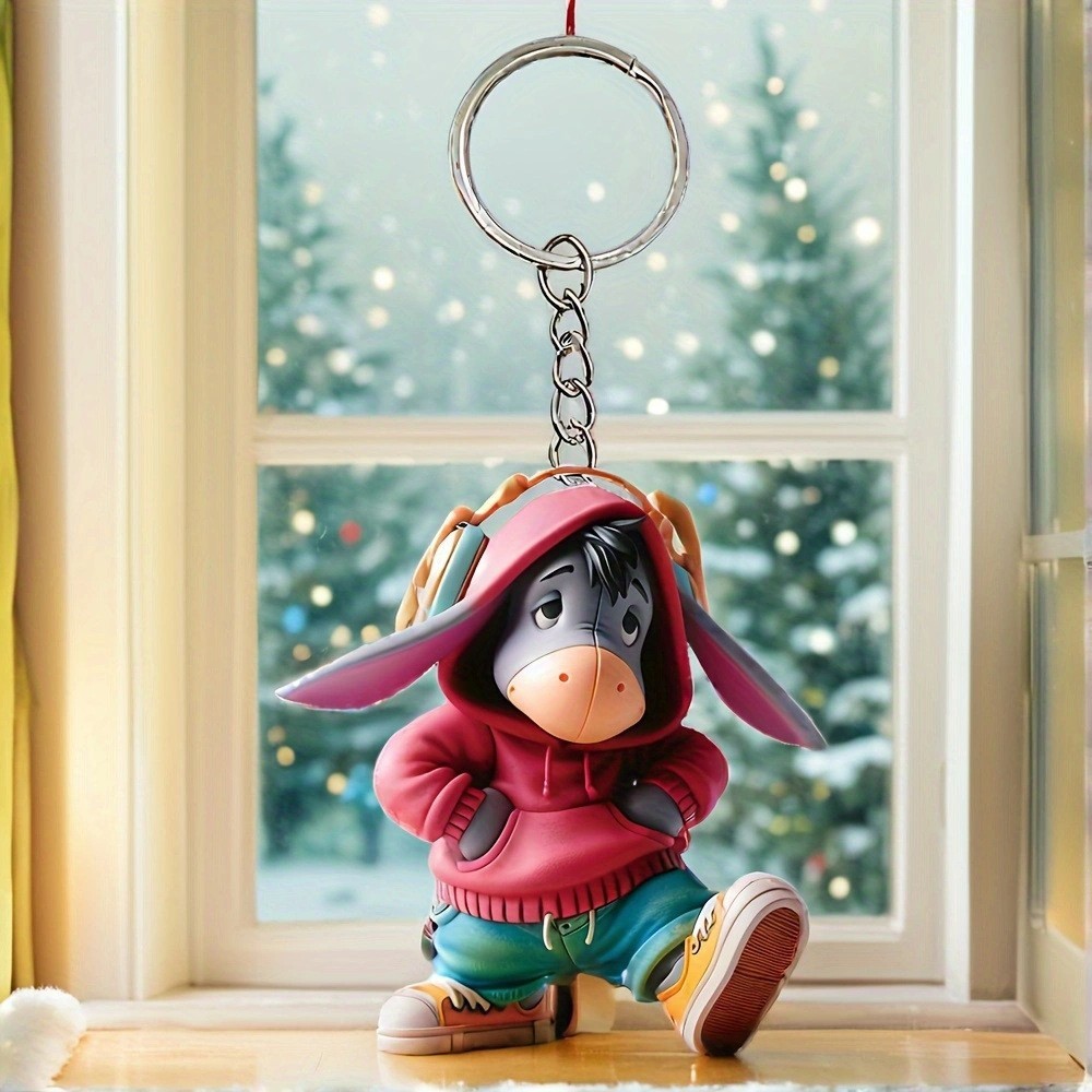 Hot Sale#Cute Cartoon Anime Keychain 3D Sweatshirt Eeyore Keychain Pendant Accessory Bag Charm10aa