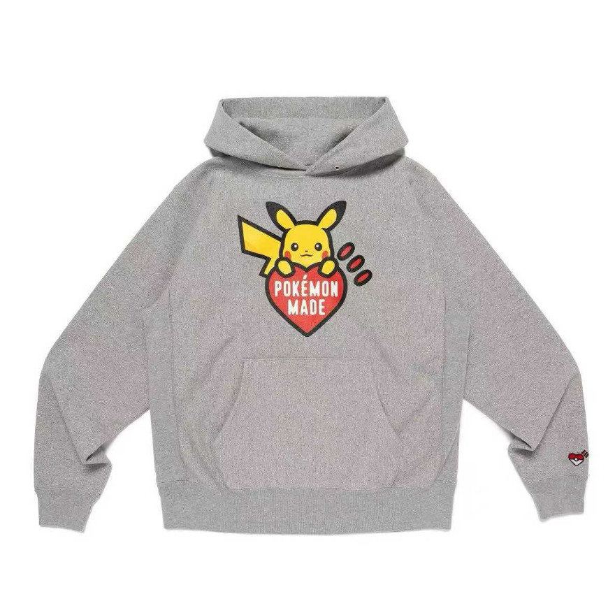 แจ็คเก็ตผ้าพิมพ์แบบย้อนยุค Pikachu สไตล์สบายสำหรับวันร้อน