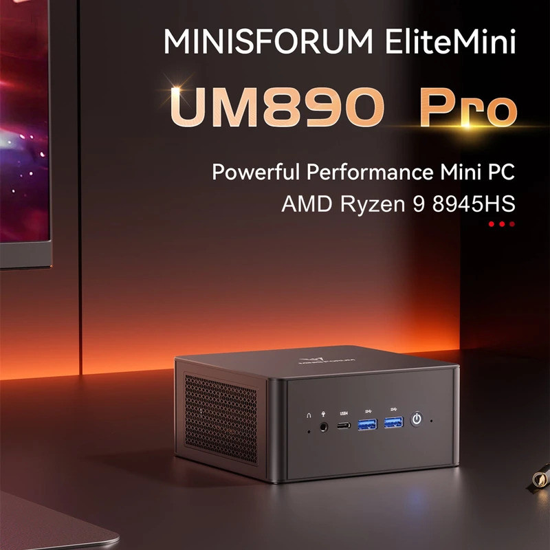 MINISFORUM OCuLink Gaming Mini PC UM890 UM880 Pro AMD Ryzen 9 8945HS R7 8845HS 2*USB4 2*DDR5 2*PCIE4