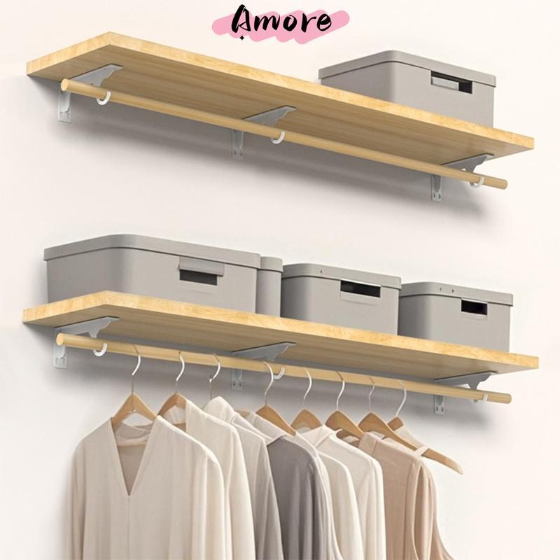 Amore เหล็กรีดเย็นติดผนังชั้นวางวงเล็บสามเหลี่ยมสนับสนุนสําหรับห้องครัวโรงรถเก็บ 202Lb การออกแบบความ