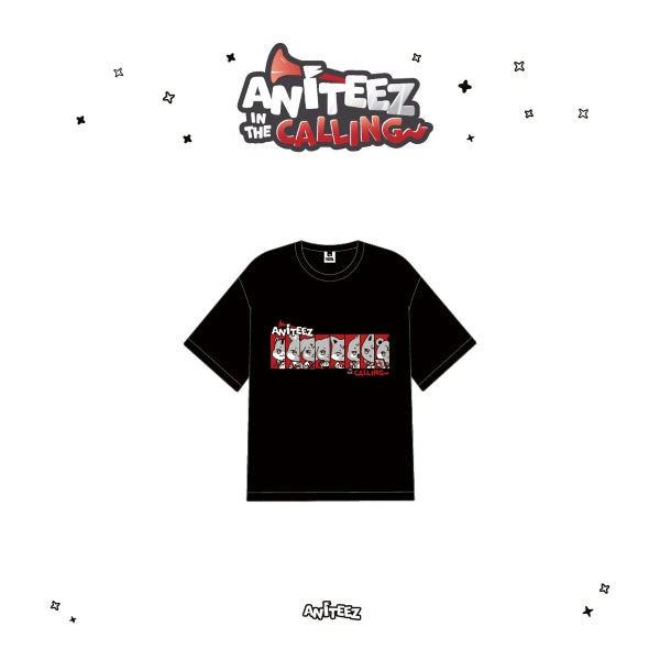 ATEEZ Black T-Shirt | “ANITEEZ IN THE CALLING” Official MD เสื้อยืดสีดำอย่างเป็นทางการ ATEEZ “ANITEE