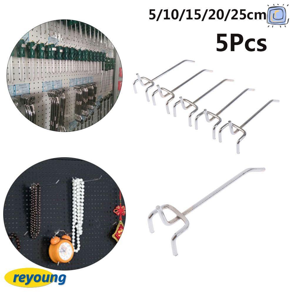 REYOUNG 5 ชิ้น Storage Racks Holder Mesh Hang เหมาะกับ Perforated Panel ขายปลีก Shop Peg