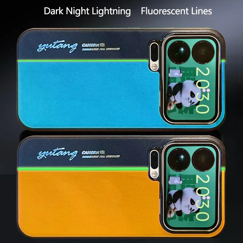 Night Lightning Fluorescent Line Case ผิวสองเม็ดสีสําหรับ Xiaomi 17 Pro Max Mi 17 Pro Xiaomi17 เลนส์