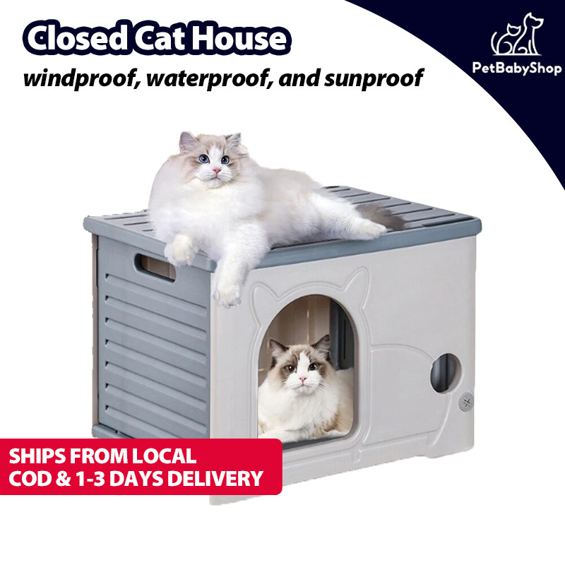 Petbaby Cat Nest ในร่มสัตว์เลี้ยงแมวบ้านพลาสติก Cat House Cat Villa Stray Cat รังกลางแจ้งฤดูหนาวความ