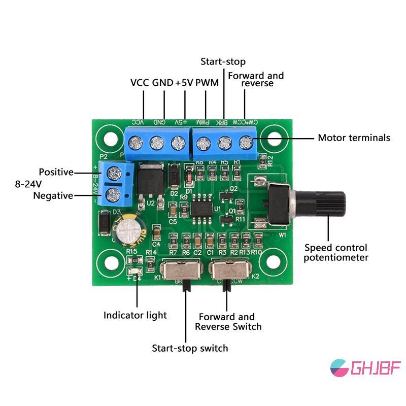 GHJBF] DC 8V อัพเกรดV Brushless DC Motor Driver Controller Board PWM พัดลมเดิมมอเตอร์คอเต่า Speed Go