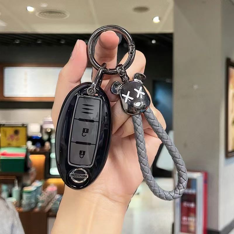 ร้านใช่! ปลอกกุญแจสําหรับ Nissan Terra Navara Almera Rogue Grand Livina X-Trail Altima Titan พวงกุญแจ - รูปที่ 7