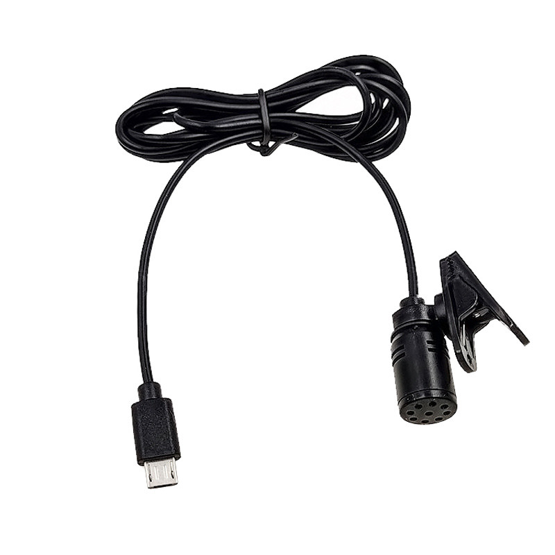 AKASO V50X/brave7LE/EK7000pro/B4/B4Pro กล้องกีฬาเฉพาะไมโครโฟนภายนอกอินเทอร์เฟซ Micro USB สีดํา