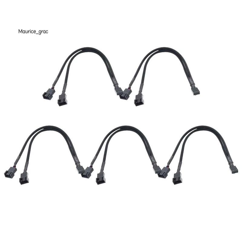 4-Pin PWM Fan Splitter Hub Cable สําหรับเมนบอร์ดและCPU PC Case Fan Extension Adapter Y Splitter Cabl