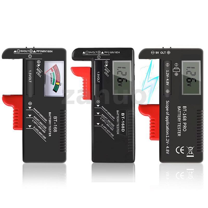 BT168D BT168 Pro เครื่องทดสอบความจุแบตเตอรี่ดิจิตอล LCD BT-168D Checker สําหรับ 9V 1.5V AA AAA Cell 