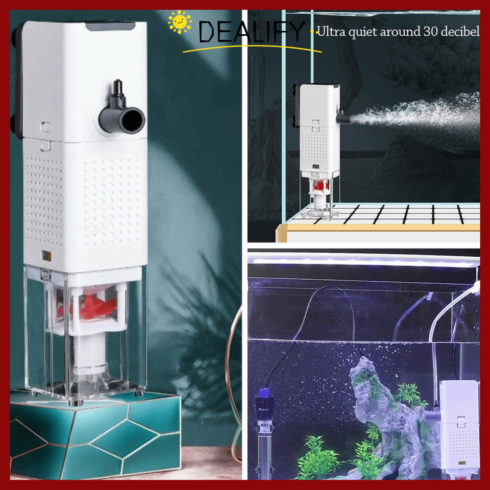 DEALIFY 1 ชิ้นปั๊มกรองตู้ปลา, 220 โวลต์ Submersible Fish Tank Filter, ภายในกรอง Wave Maker 3 ใน 1 ปั๊มเปลี่ยนน้ํา