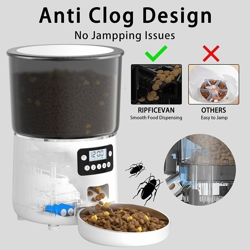 New pet automatic feeder 4L Storage WIFI Remote Intelligent Graffiti App Voice video model Automatic