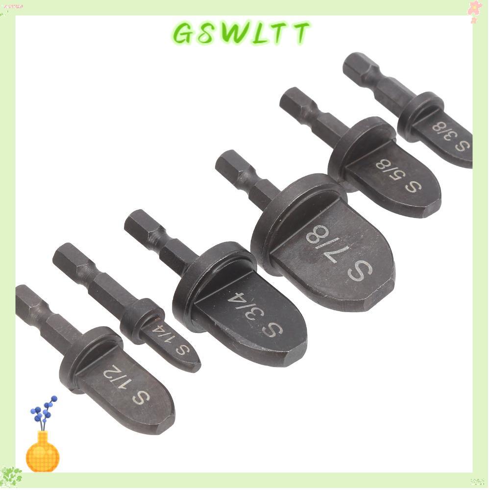 GSWLTT 6 ชิ้น HVAC Swaging เครื่องมือ, 1/4 "ถึง 7/8" Bits แบริ่งเหล็กวัสดุท่อทองแดง Expander, ท่อทอง