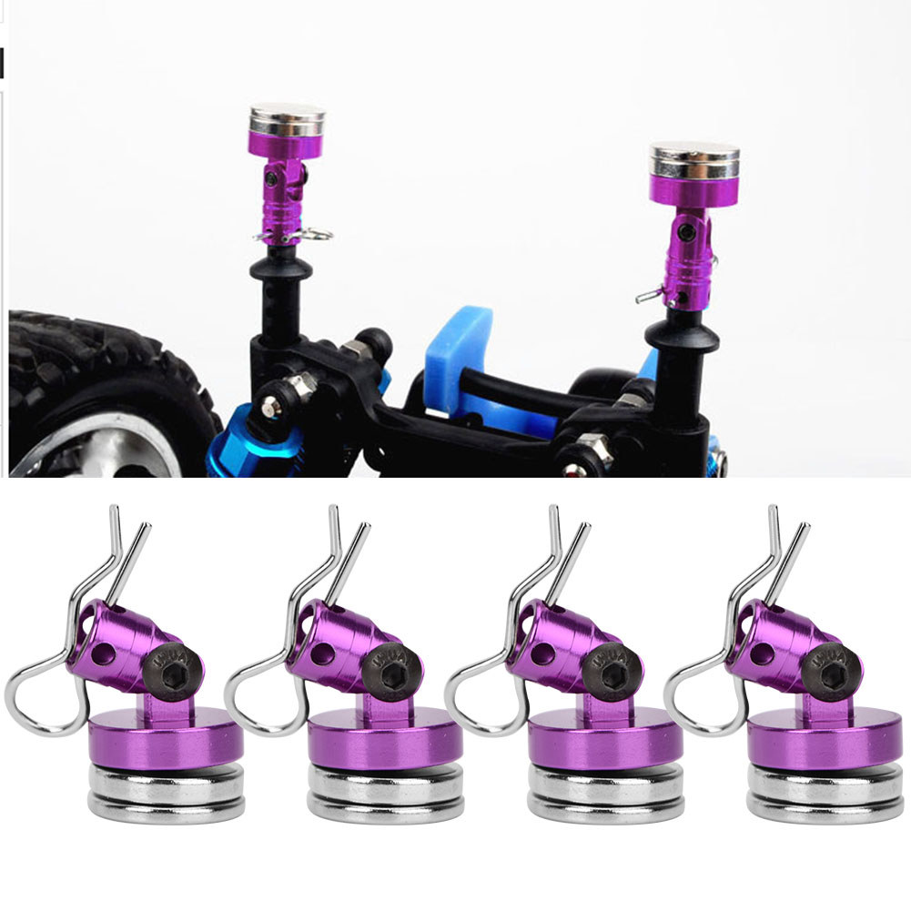 Ssrroo RC แม่เหล็ก 4PCS น้ําหนักเบาคอลัมน์สําหรับ SCX10 4WD HSP 1/10 รถ Slotting การออกแบบตามหลักสรี