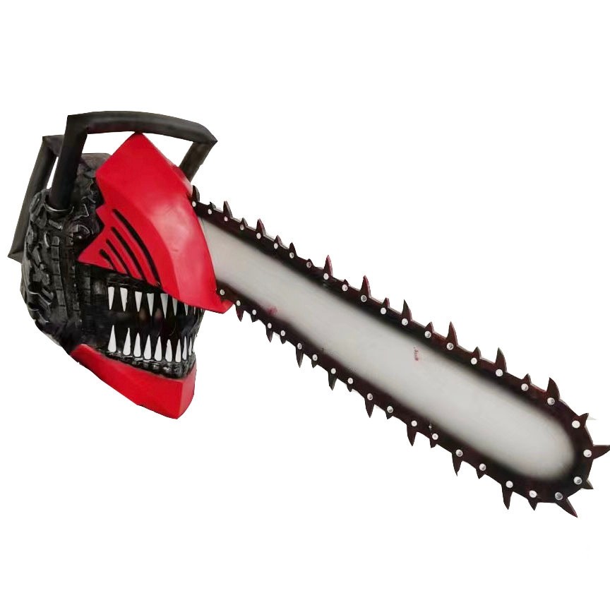 หน้ากากยางไฟฟ้าหมวก Pochita จาก Chainsaw Man เหมาะสำหรับ Halloween และ cosplay props