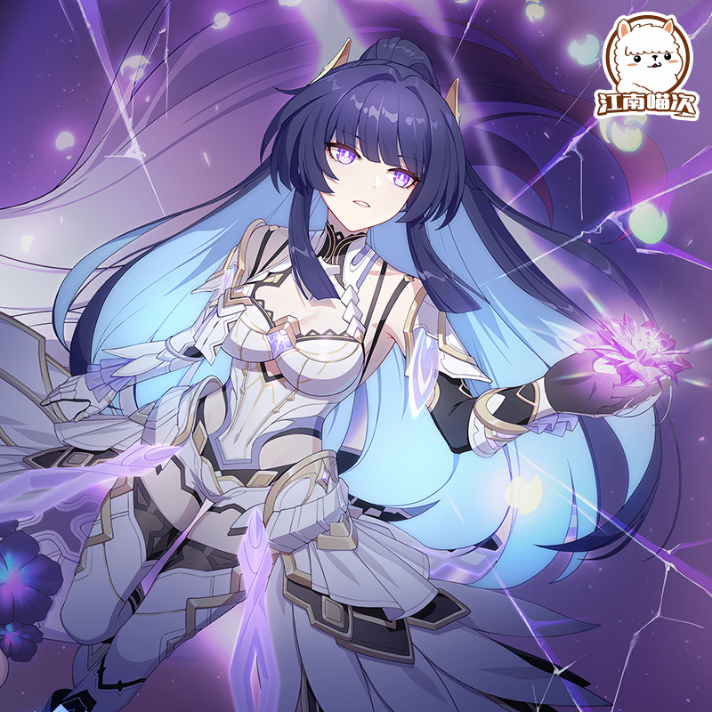 Jiangnan Meow Times ยุบ 3cos เครื่องแต่งกายทนายความของต้นกําเนิด Raiden Mei ชุดคอสเพลย์ครบชุด