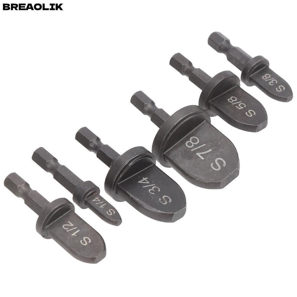 BREAOLIC 6 PCS HVAC Swaging เครื่องมือ, 1/4 นิ้ว Hex Shank ท่อทองแดงอ่อนท่อทองแดง Expander, 1/4 "ถึง