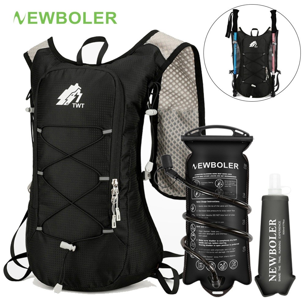 .NEWBOLER 15L กระเป๋าเป้สะพายหลัง สำหรับเดินป่าและขี่จักรยาน พร้อมระบบให้น้ำ และเหมาะสำหรับแคมปิ้ง