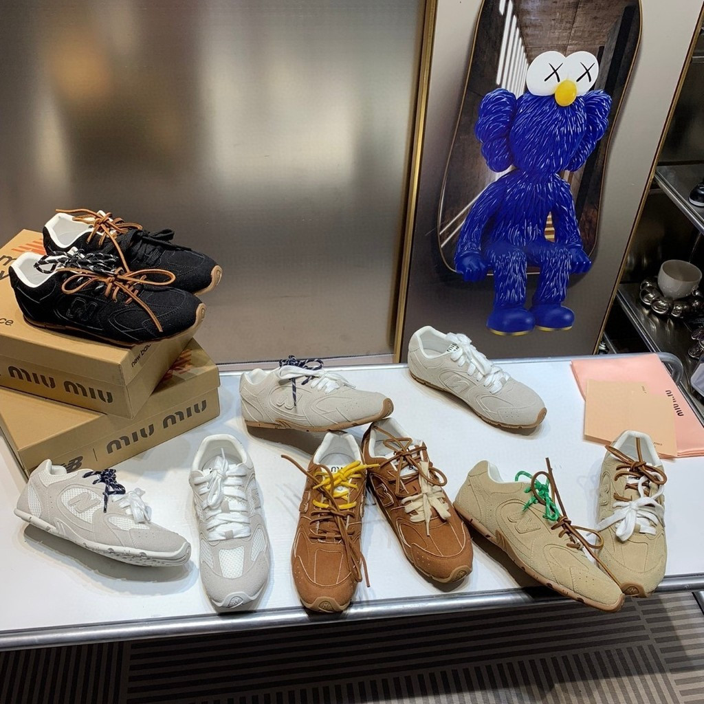 รองเท้าผ้าใบ_nb530 x miu แบบ unisex คู่ใหม่หนังแท้ สไตล์ฟอร์เรสต์ กัมป์ รองเท้าลำลองกีฬา