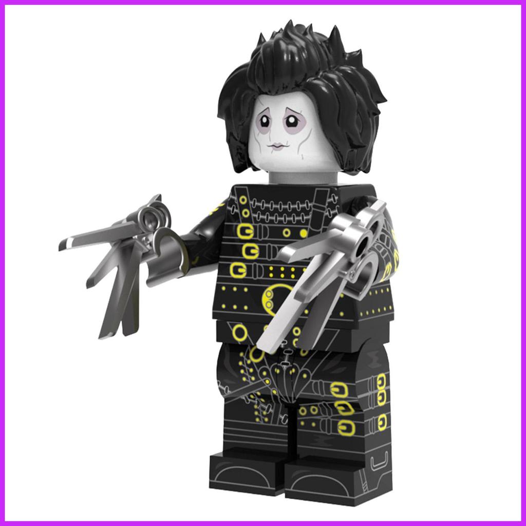 สําหรับ Edward Scissorhands ภาพยนตร์ตัวละครอาคารบล็อกตัวเลขการกระทําของเล่นแบบพกพาการศึกษา tayenith