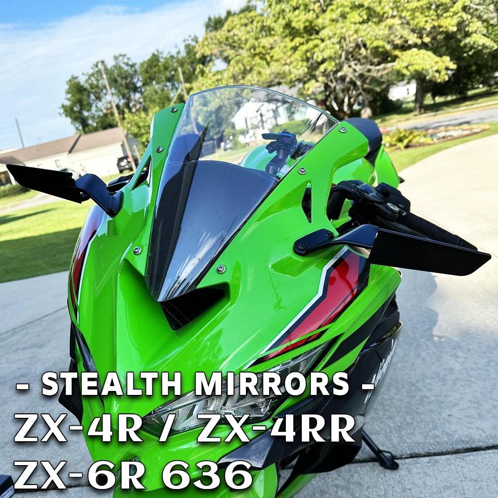 สําหรับ KAWASAKI Ninja ZX-6R Ninja636 อุปกรณ์เสริมรถจักรยานยนต์ Stealth กระจกสําหรับ NINJA ZX6R ZX-4