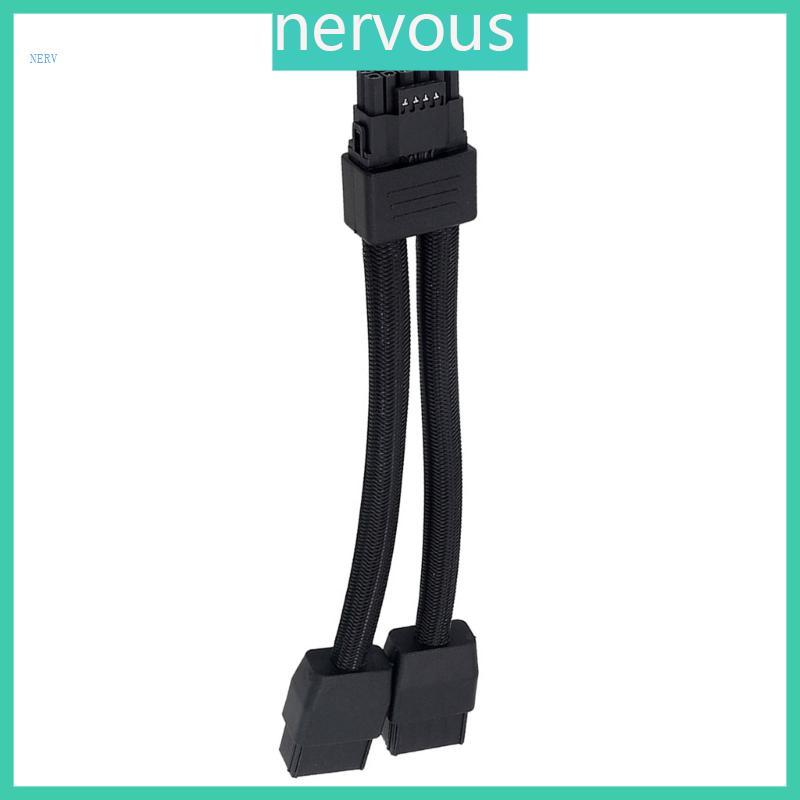 NERV สายไฟ 16Pin Connector 12VHPWR อะแดปเตอร์ 2x 8Pin ถึง 16Pin สายต่อ GPU