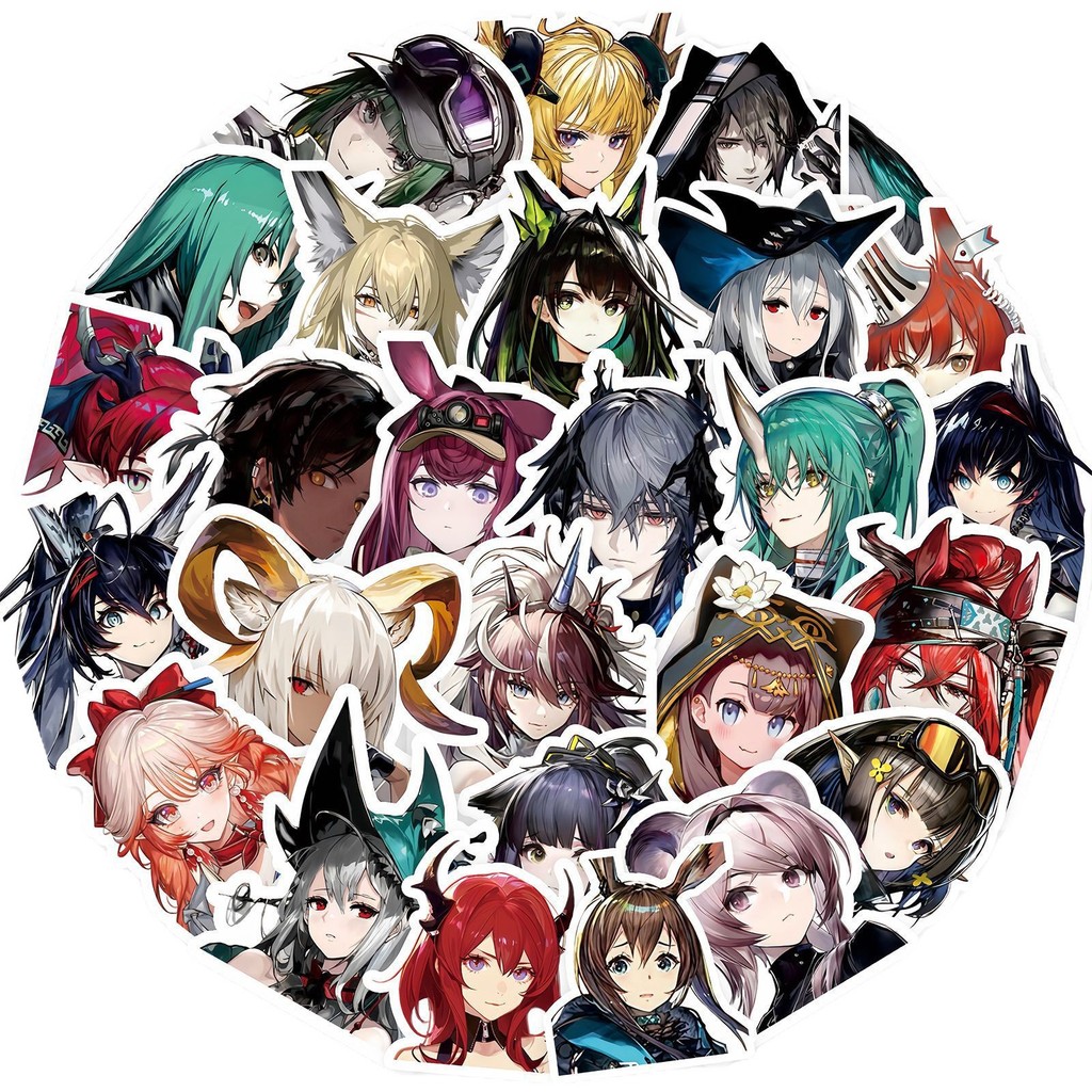 Arknights สติ๊กเกอร์การ์ตูนน่ารัก, สติ๊กเกอร์อนิเมะ 100 ชิ้น, สติ๊กเกอร์กันน้ํา, สติ๊กเกอร์ DIY สําห