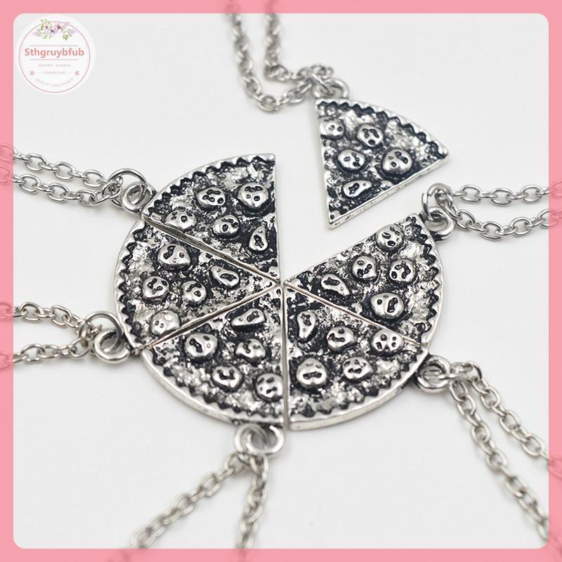 STHB Fahion Best Friends สร้อยคอจี้พิซซ่า Vintage Creative สร้อยคอมิตรภาพ VN