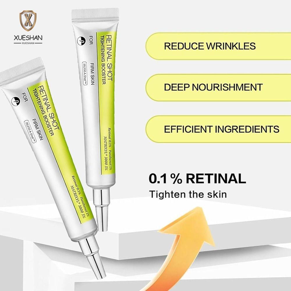 XUESHAN Retinol Tightening Serum, 9-Peptide Complex Panthhenol Anti-Aging Face Treatment, Hot with 0