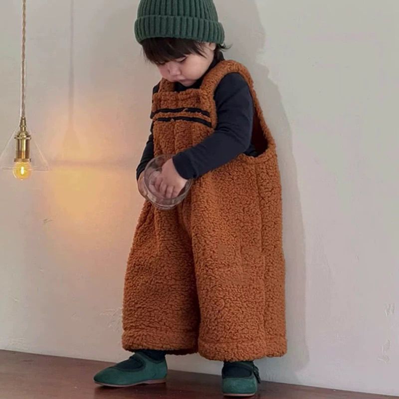 ชุดสูทกันหนาวสำหรับเด็ก สไตล์เกาหลี แบบใหม่ สีกาแฟ ย้อนยุค เหมาะสำหรับฤดูหนาว - รูปที่ 3