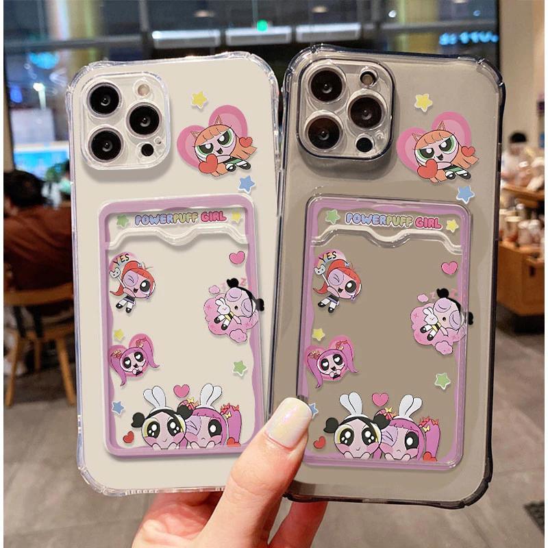 Realme Soft Case พร้อม ATM ID Card Slot Motif The Powerpuff Girls สําหรับ Realme C65 C63 4G C61 12 L