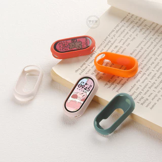 กรณีซิลิโคน for Xiaomi Mi Smart Band 10 9 8 อุปกรณ์ป้องกันหน้าจอรองยางอ่อนอุปกรณ์ครอบกันชน for Mi Band 10 9 8 NFC