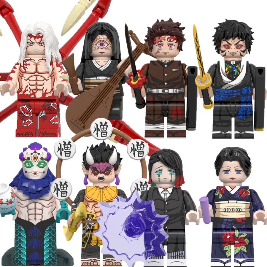 Demon Slayer Action Figure Nakime Kamado Tanjirou Gyokko Enmu Tamayo Kibutsuji Muzan ของเล่นคอลเลกชั