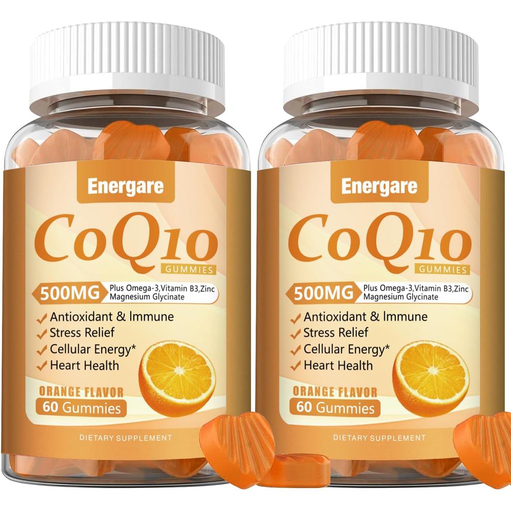 1 แพ็ค CoQ10 500MG Gummies - 3X Better Absorption Coenzyme Q10 อาหารเสริม