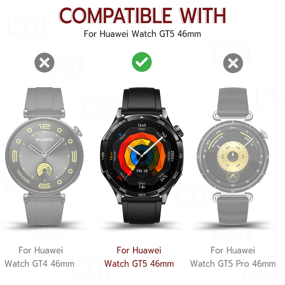 MLIFE – กระจกเต็มจอ สำหรับ Huawei Watch GT5 46mm ฟิล์มกันรอย กระจกนิรภัย กันกระแทก 2.5D แบบสุญญากาศ – Tempered Glass ราคา ถูกที่สุด ดีลบีเคเค แกลเลอรีภาพที่ 3